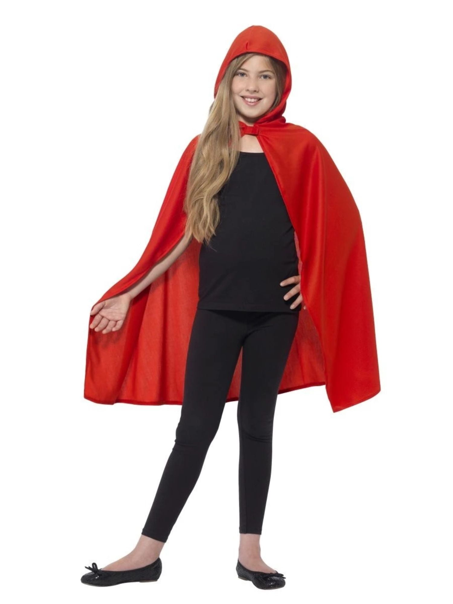 Child Red Hooded Cape Little Riding Hood Costume Cloak Girls Youth Storybook 