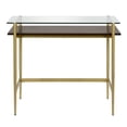 thumbnail image 6 of Evelyn&Zoe Mid-Century Modern 36" Wide Brass/Walnut Home Office, 6 of 7