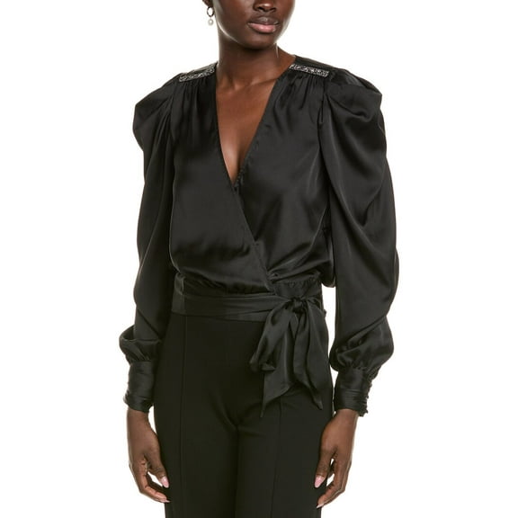 Ramy Brook womens  Mammie Blouse, s, Black