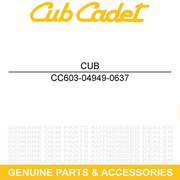 CUB CADET 603-04949-0637 Black Upper Steering Column Assembly Z-Force S 48 54 60