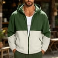 thumbnail image 5 of Mens Golf Hiking Jacket with Hood Windproof Light Weight Windbreaker Outdoor Fishing Raincoat Zipper Pockets Size 3XL Army Green, 5 of 9