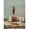thumbnail image 2 of Homer, Winslow 19x24 White Modern Wood Framed Museum Art Print Titled - Boy Hailing Schooners, 2 of 4