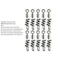 thumbnail image 5 of Ettsollp 10Pcs Fishing Connectors Stainless Steel Cork Screw Swivel Snaps for Outdoor-4#, 5 of 8