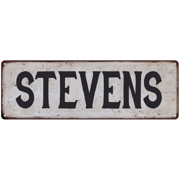 STEVENS Vintage Look Rustic Chic Metal Sign 8x24 108240036644