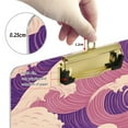 thumbnail image 6 of FORMRS Acrylic Clipboard with Low Profile Clip Standard A4 Letter Size, 12.5" x 9", Purple Wave Pattern, 6 of 8