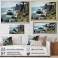 thumbnail image 4 of Designart "Cliffs Along the Coastal Ocean II" Landscapes Floater Framed Canvas Print, 4 of 7