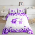 thumbnail image 2 of Erosebridal Monogrammed Bedding Twin Comforter Set,Personalized Initial Down Comforter,Letter Decoration,Reversible,Lightweight,2-Piece, 2 of 8
