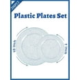 thumbnail image 2 of 200PCS Blue Glitter Plastic Plates Heavy Duty Disposable Dinner & Dessert Set for Parties Weddings, 2 of 8