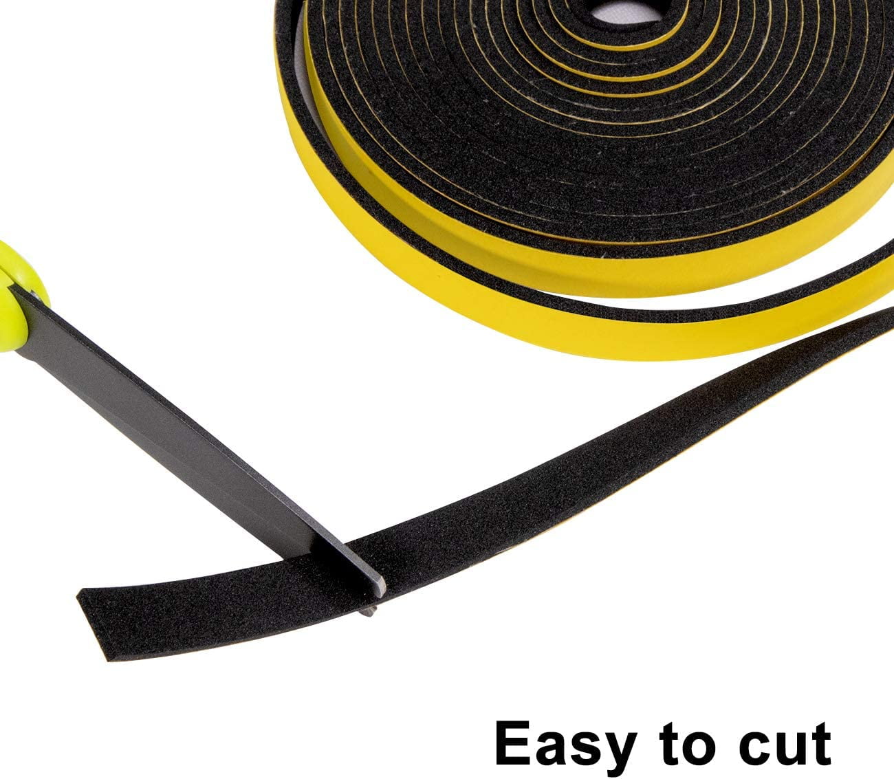Weather Stripping for Windows 1/2 inch W x 1/4 inch T x 13 Ft Length,Foam Sealing Insulation Tape Weather Strip (Total 26 Ft Length, 2 Rolls of 13 Ft Each)