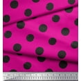 thumbnail image 3 of Soimoi Pink Poly Georgette Fabric Circle Geometric Print Fabric by Yard 52 Inch Wide, 3 of 3