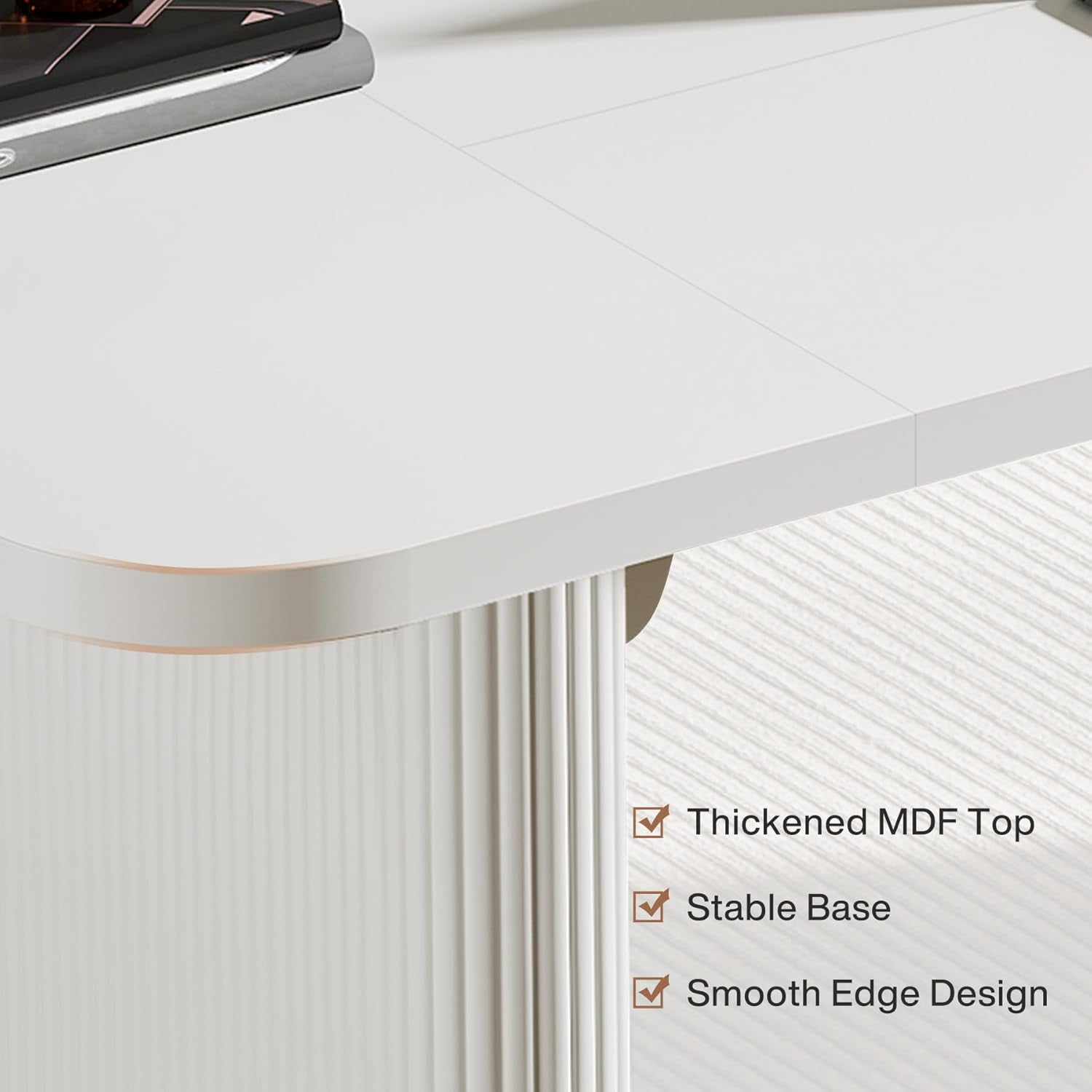 Tribesigns Wood Office Desk, 62-Inch Modern Executive Desk, Large Computer Desk with Double Pedestal, Workstation for Home Office