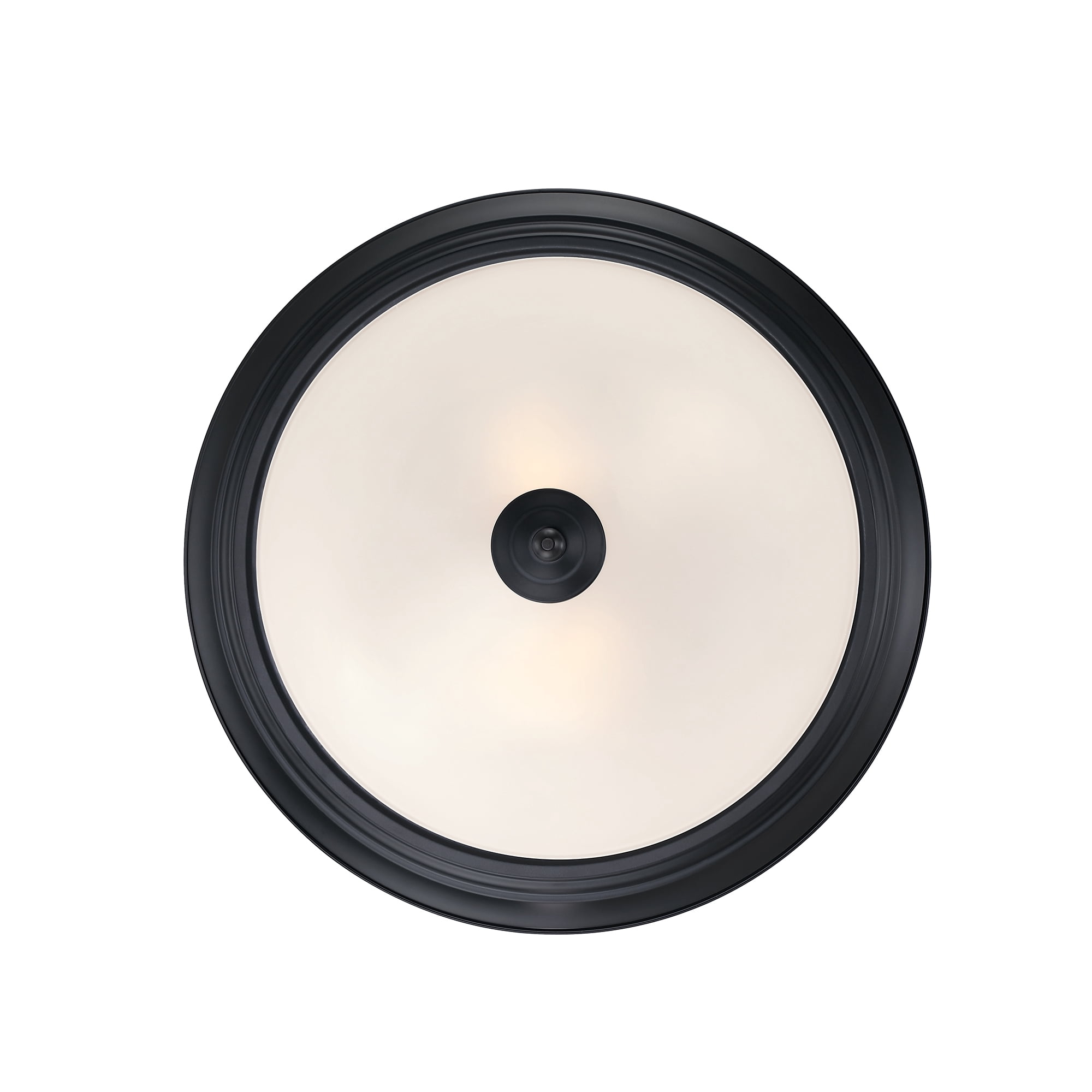 DESIGNERS FOUNTAIN Flush Mount Ceiling Light, 2-Pack, 13 Inch Frosted Glass Lighting Fixture for Kitchen, Bedroom, Bathroom, and Hallway, LED Bulbs Not Included, Matte Black