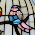 thumbnail image 2 of River of Goods Birds in Cage  Vertical Stained Glass Window Panel, 2 of 5