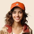 thumbnail image 4 of Dalix Strawberry Cow Embroidered Womens Cotton Dad Hat Baseball Cap in Orange, 4 of 5