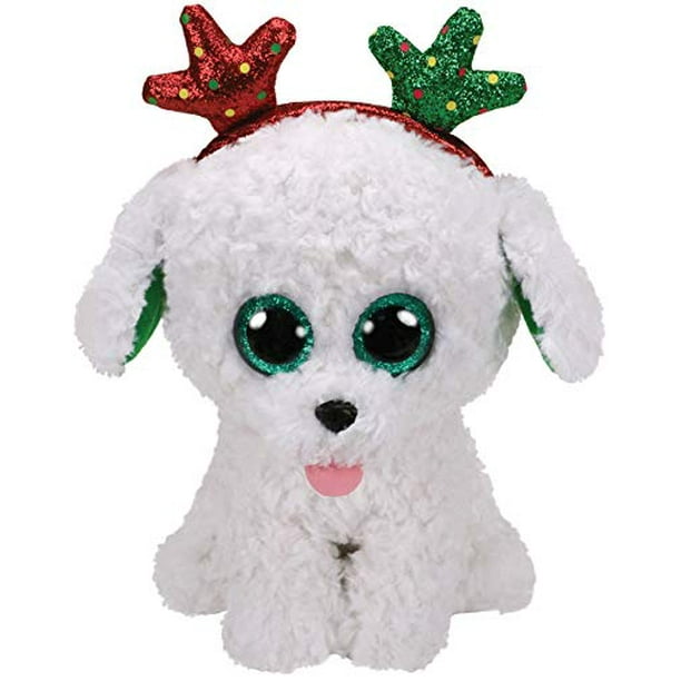 TY Beanie Boos Sugar 2019 Christmas Dog (Glitter Eyes) Small 6" Plush