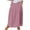 Pink, variant on Fjofpr Womens Dresses Plus Size Women's Printed Elastic Waistband Pleated Pocket Skirt With Mid Calf Skirt Black S