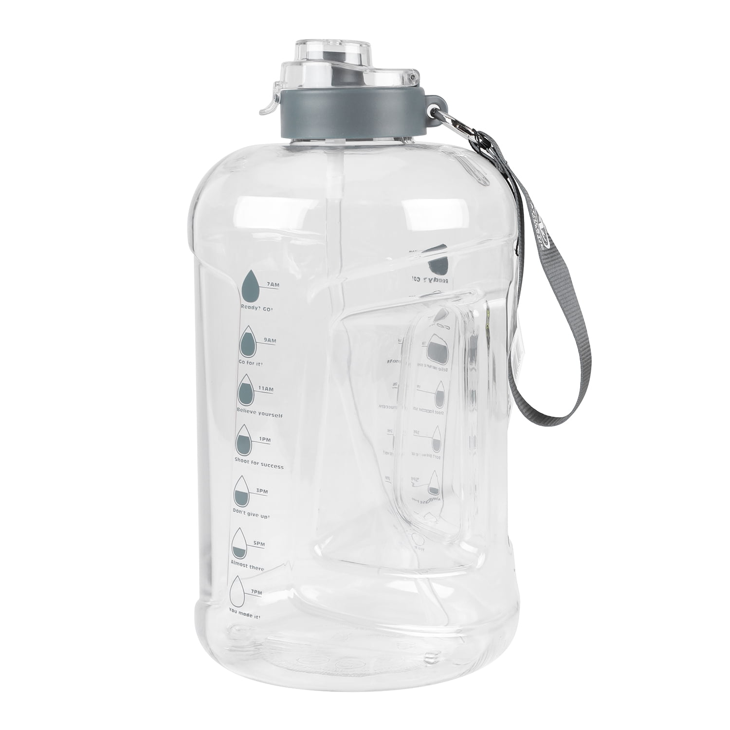 Athletic Works 128 oz 1-Gallon BPA-Free Tritan Water Jug with Dual Lid, Black Accent