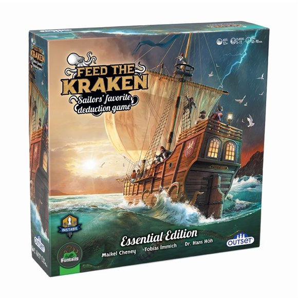 Outset Media Feed the Kraken Jeu de Société, 5 à 11 Joueurs, 12 Ans et Plus