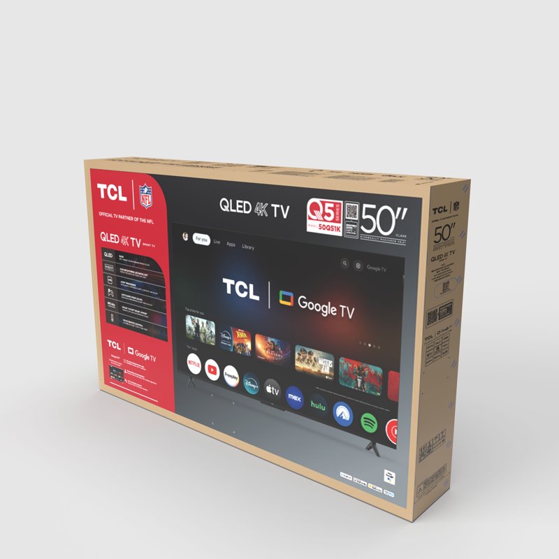 TCL 50" Q Series QLED 4K UHD HDR Smart Google TV (NEW 2025) - Dolby Vision, Dolby Atmos, Motion Rate 240, HDR 10+, Auto Game Mode - 50Q51K gallery view