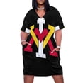thumbnail image 1 of Keydets-VMI Vestido suelto con bolsillos Vestidos de mujer Ropa estética Vestido morado, 1 of 7