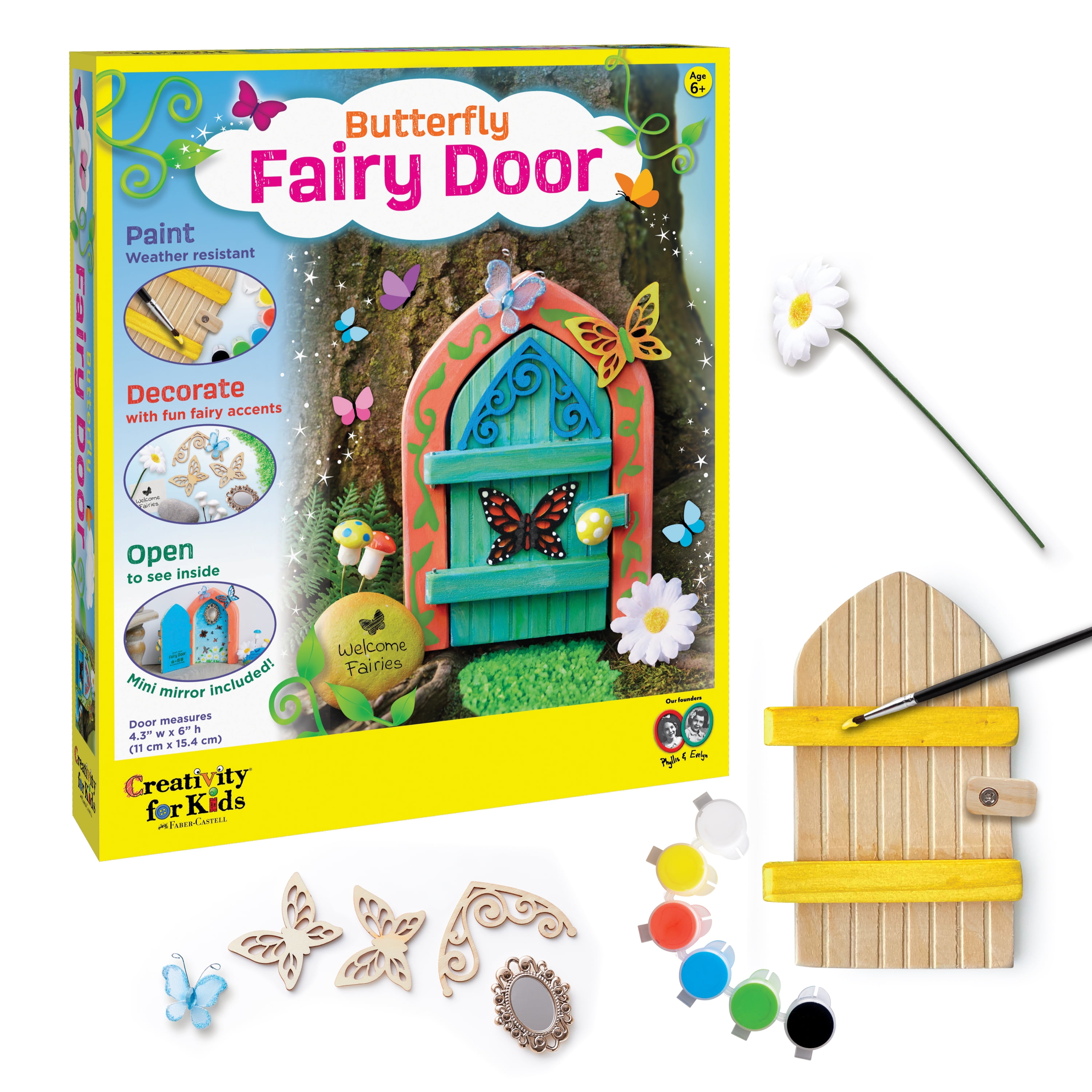 Creativity for Kids Butterfly Fairy Door- Child Craft Kit for Beginners ...
