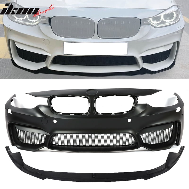 Compatible With 1218 BMW F30 3 Series M3 Style Front Bumper Cover Replacement w/ Lip PP