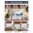 thumbnail image 6 of Christmas Cat Family Valances for Windows, 42 x 18in, Xmas Tree Snowflake Red Black Plaid Red Flowers Rod Pocket Kitchen Valance Curtain Light Filtering Window Treatments for Living Room Bedroom, 6 of 7