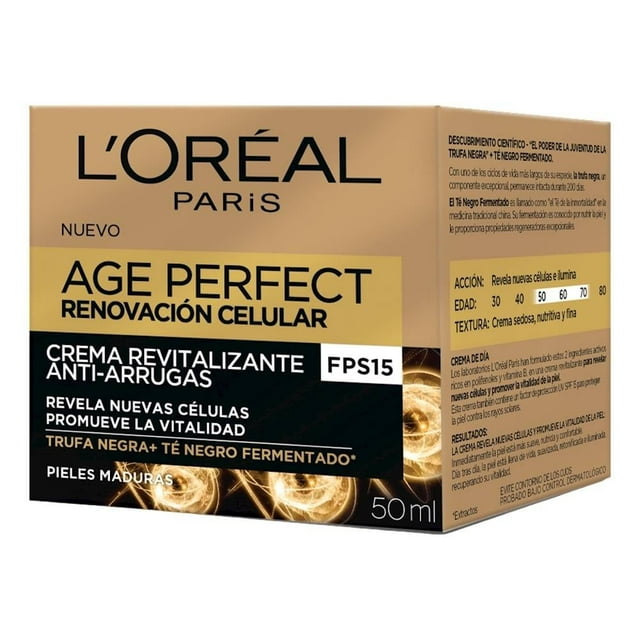 Crema facial L'Oréal revitalizante anti-arrugas age perfect renovación celular 50 ml
