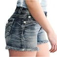 thumbnail image 5 of Aloohaidyvio Jean Shorts for Women Trendy High Waisted Denim Shorts Stretchy Summer Casual Off Jeans Shorts, 5 of 7