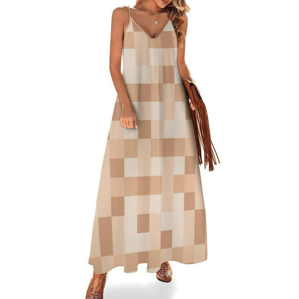 Desnudez pixelada censurada Piel clara Vestido sin mangas Vestidos para mujer Vestido de verano para mujer Vestido de noche de lujo para mujer