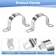 thumbnail image 2 of Uxcell 5-Pack Abrazaderas de Conducto, 2" Abrazadera de Tubo Rígido de Acero Inoxidable 304 M50 para Fontanería, 2 of 7