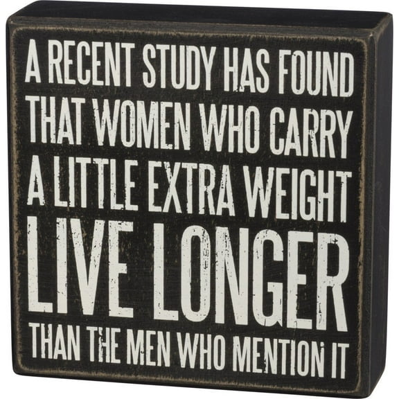 New Primitives by Kathy Humorous Wood Box Sign, A Recent Study Has Found