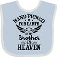 thumbnail image 3 of Inktastic Handpicked for Earth by My Brother in Heaven Angel Wings Boys or Girls Baby Bib, 3 of 4