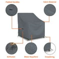thumbnail image 6 of Covers & All Outdoor Chair Cover 12 OZ Pack of 2 Waterproof - 100% Weather Resistant Customize cover Stackable /Patio Chair covers with Air Pocket & Drawstring for Snug Fit (32"L x 37"D x 36"H, Grey), 6 of 6