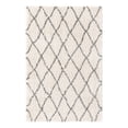 thumbnail image 2 of Unique Loom Rabat Shag Collection Area Rug (4' x 6' Rectangle White/Gray), 2 of 6