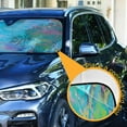 thumbnail image 3 of GZHJMY Watercolor Paint Car Windshield Sun Shade Foldable Sun Shield Shade for Blocks UV Rays Protector-Keeps Your Vehicle Cool for Most Sedans SUV Truck,55"x27.6", 3 of 7