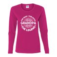 thumbnail image 2 of Wild Bobby, Grandpa Man Myth Legend Funny Dad Uncle Papa Dad Gift, Father's Day, Women Graphic Long Sleeve Tee, Fuschia, Medium, 2 of 4