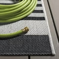 thumbnail image 3 of SAFAVIEH Martha Stewart Striped Indoor/Outdoor Area Rug, Light Grey/Charcoal, 6'7" x 9', 3 of 7