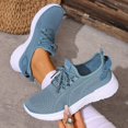 thumbnail image 6 of NOKIO Women 𝖫a𝖼e Up Sneakers Lightweight Knit Sport Shoes Breathable Gym Workout Shoes Comfortable Soft Sole Running Shoes for Hiking Jogging Training Wear, 6 of 8