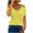 Yellow, variant on Womens T Shirts Loose Fit Lace V Neck Short Sleeve Casual Solid T Shirt Blouse Tops for Women Blue L