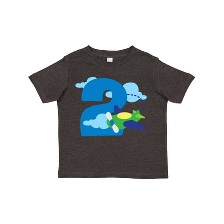 

Inktastic 2nd Birthday Airplane Pilot Gift Toddler Boy Girl T-Shirt