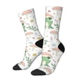 thumbnail image 1 of Balery Frog and Mushrooms Calcetas Largas con Estampado para Hombre y Mujer – Suaves y Transpirables, Talla Única (US 5-11), 1 of 6