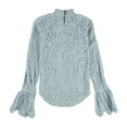 thumbnail image 2 of bar III Womens Lace Baby Doll Blouse, Blue, Medium, 2 of 2