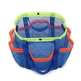 thumbnail image 5 of Beach Tote Bag Neon Green Multi Pocket Large Capacity Mesh For Swimming Vacation 1 Pack, 5 of 5