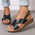 thumbnail image 3 of Mepaouo Womens Orthopedic Wedge Sandals Dressy Summer Comfort Walking Platform Flatform Slip on Shoes, 3 of 6