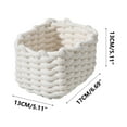 thumbnail image 3 of Rope Desktop Storage Basket – Foldable Organizer for Keys, Remotes & Cosmetics – Soft Fabric Bin for Bedroom, Bathroom, Office, Keeps Small Items Tidy & Accessible, 3 of 6