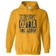 thumbnail image 4 of Straight Outta Ann Arbor - Michigan Football Basketball Hometown Pride Hoodie - Small - Gold, 4 of 6