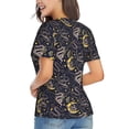 thumbnail image 3 of Vsdgher Snake Sleep Women Shirts V Neck Short Sleeve Tops T-Shirt Basic Tees, S to 3XLX-Large, 3 of 5