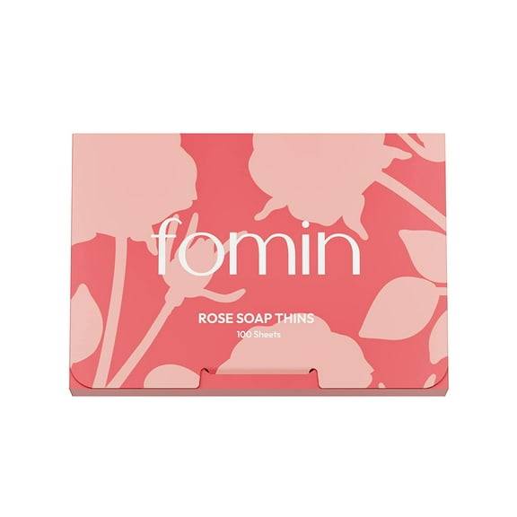 FOMIN - Antibacterial Paper Soap Sheets for Hand Washing - (100 Sheets) Rose Portable Travel Soap Sheets, Dissolvable Camping Mini Soap, Portable Soap Sheets
