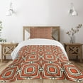 thumbnail image 3 of Ambesonne Geometric Quilted Bedspread Set 2 Pcs, Squares Rhombuses, Twin Size, Burnt Sienna Beige, 3 of 6